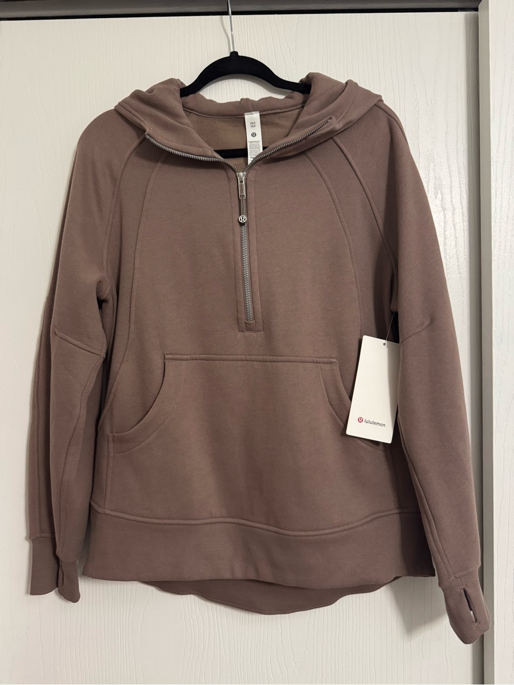 NWT Lululemon Scuba Oversized Half-Zip Long Hoodie Taupetastic XS/S